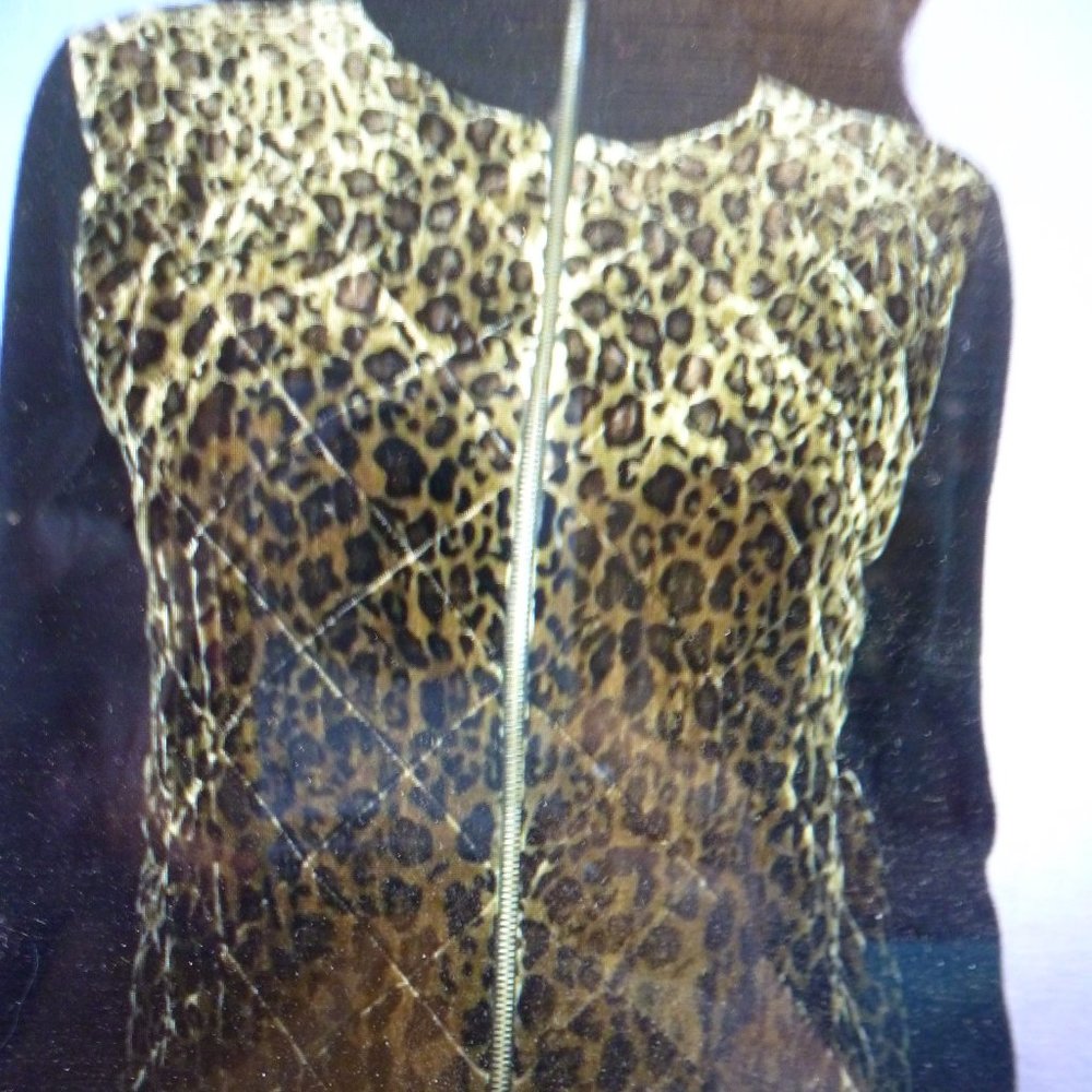 Lauren Ralph Lauren Quilted Velvet Animal Print Jacket – Women’s Medium